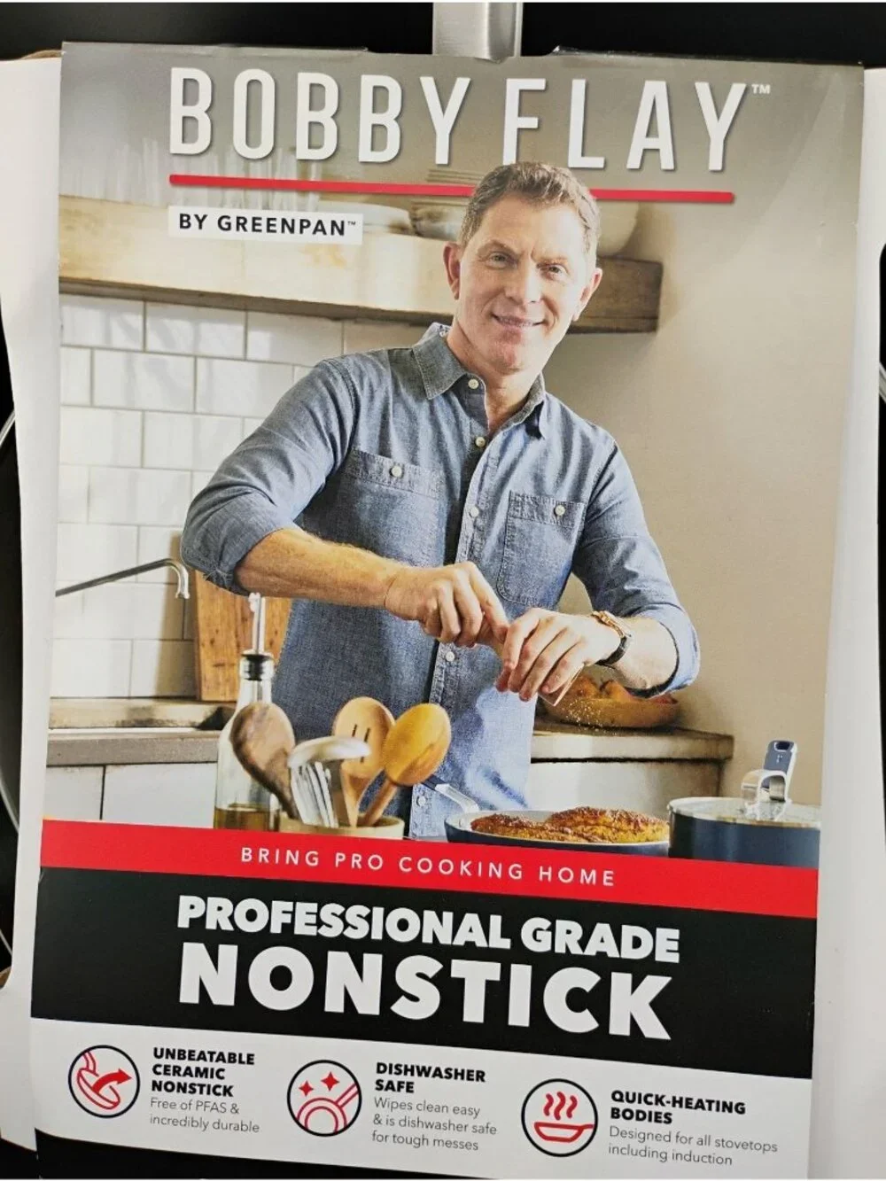 Bobby Flay Professional Grade Nonstick Ceramic 4.5-Qt Sauté Pan